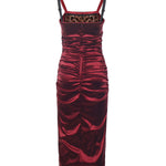 Abito drappeggiato in raso stretch F6TYJT FURADR2723 DOLCE & GABBANA 