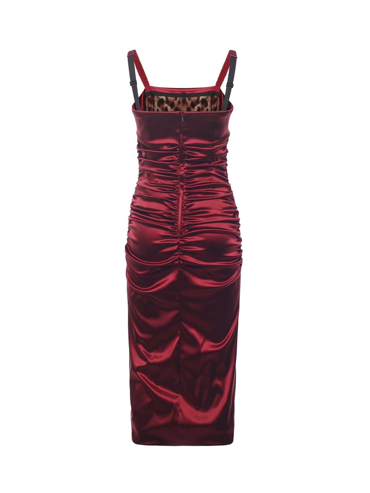 Abito drappeggiato in raso stretch F6TYJT FURADR2723 DOLCE & GABBANA 