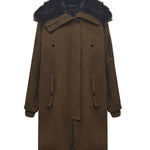 Piumino lungo con finiture in pelliccia F9U05Z FU6YDV0531 DOLCE & GABBANA 