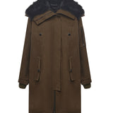 Piumino lungo con finiture in pelliccia F9U05Z FU6YDV0531 DOLCE & GABBANA 