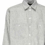 Camicia in tela di lino delavè G5NI3T FU4MFS8290 DOLCE & GABBANA 