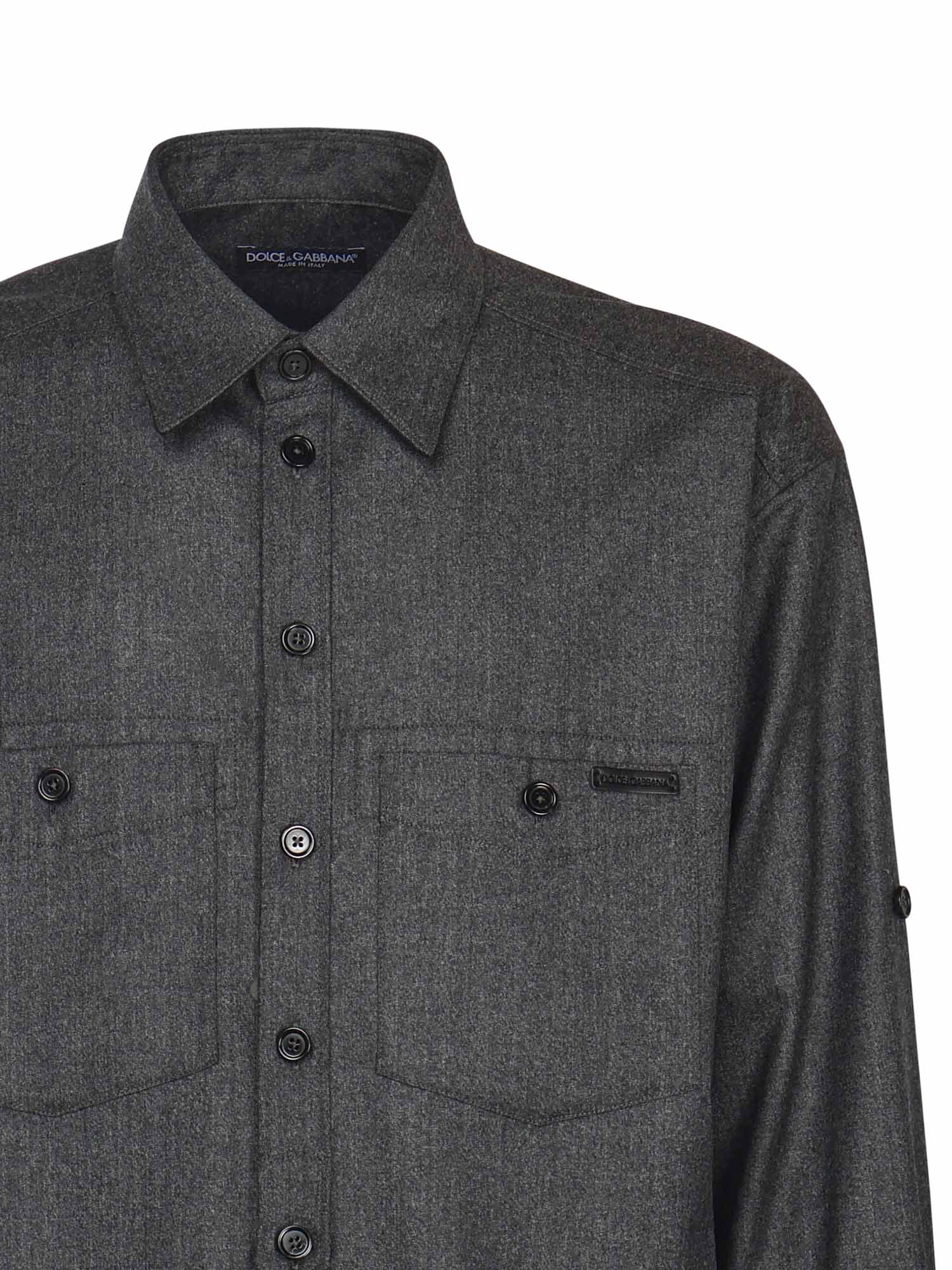 Camicia in stuoia lana mélange G5NI3T FURNCN0141 DOLCE & GABBANA 