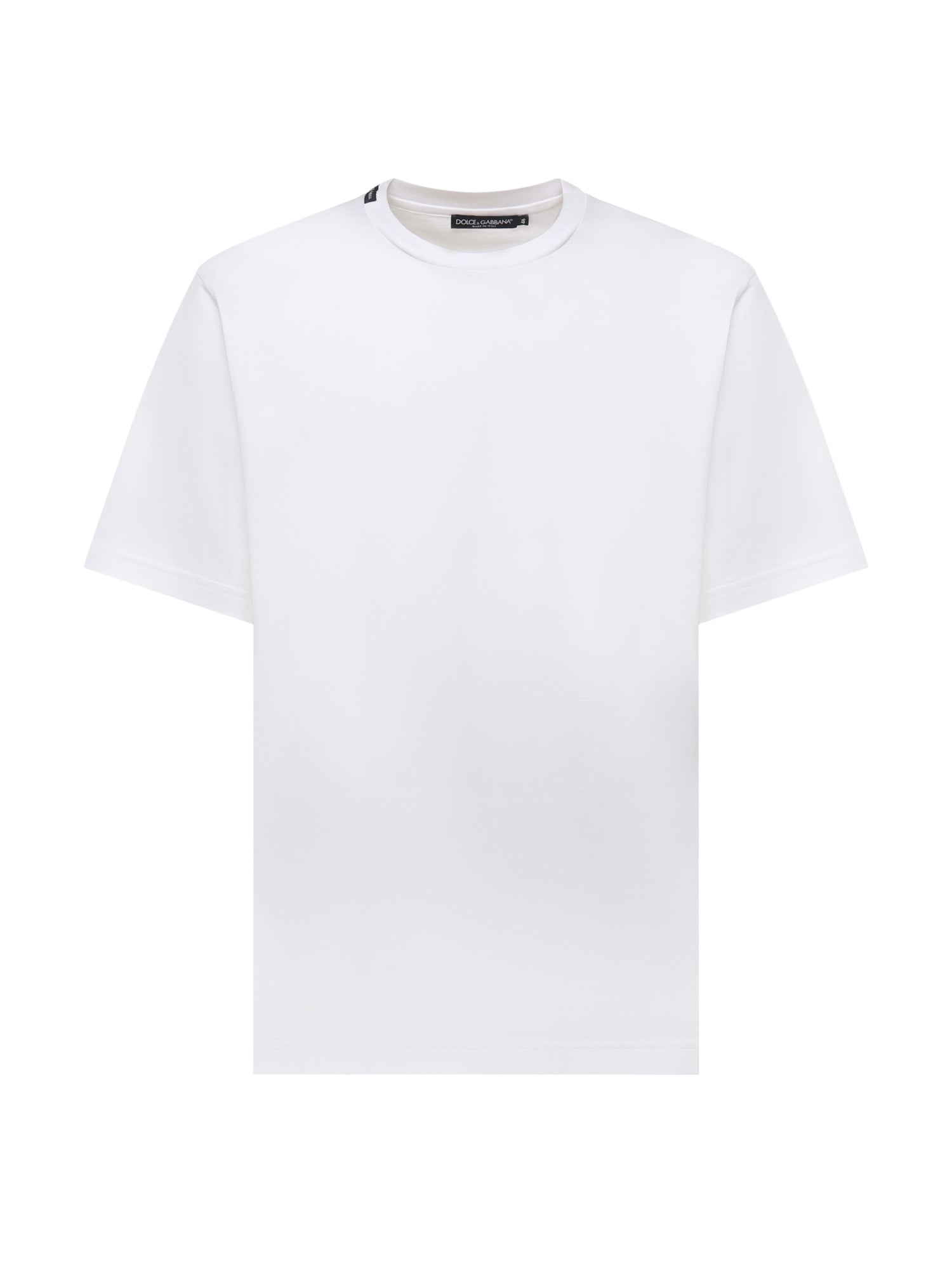 T-shirt in cotone con patch logo G8PN9T FU7EQW0800 DOLCE & GABBANA 
