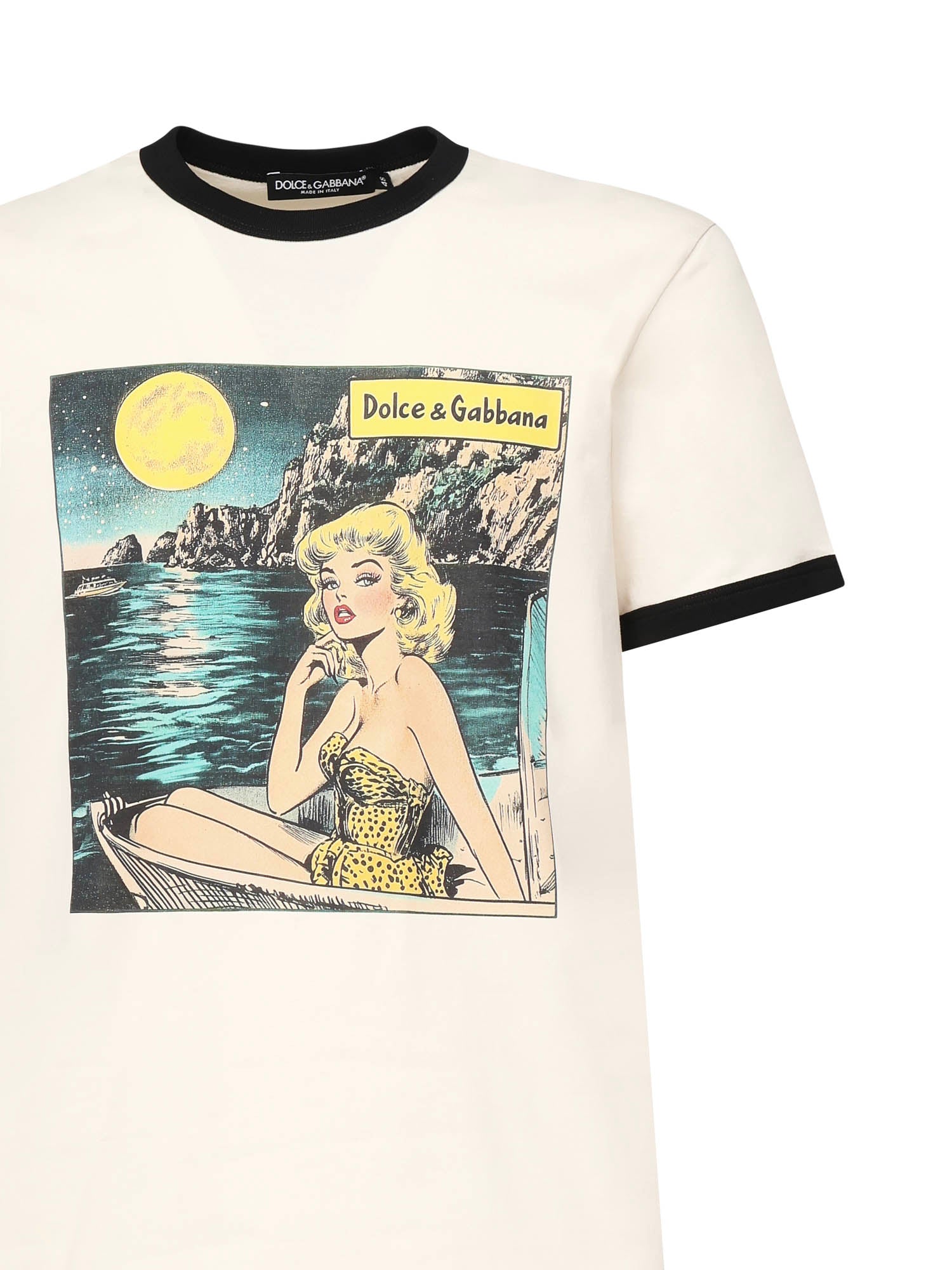 T-shirt in cotone con stampa G8PV1T G7PHFA4567 DOLCE & GABBANA 