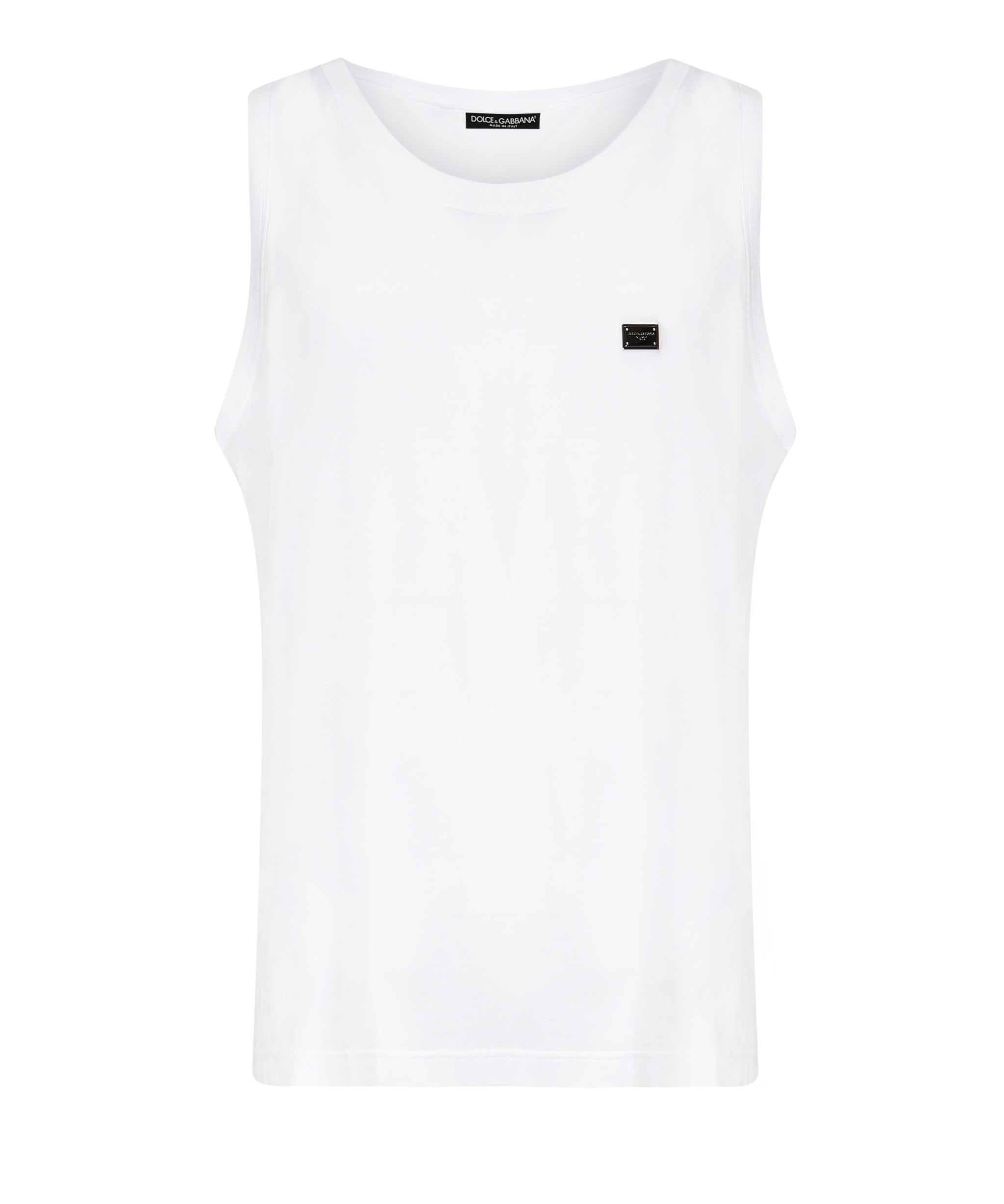 Canotta over con placca logo G8QJ5T G7N7AW0800 DOLCE & GABBANA 