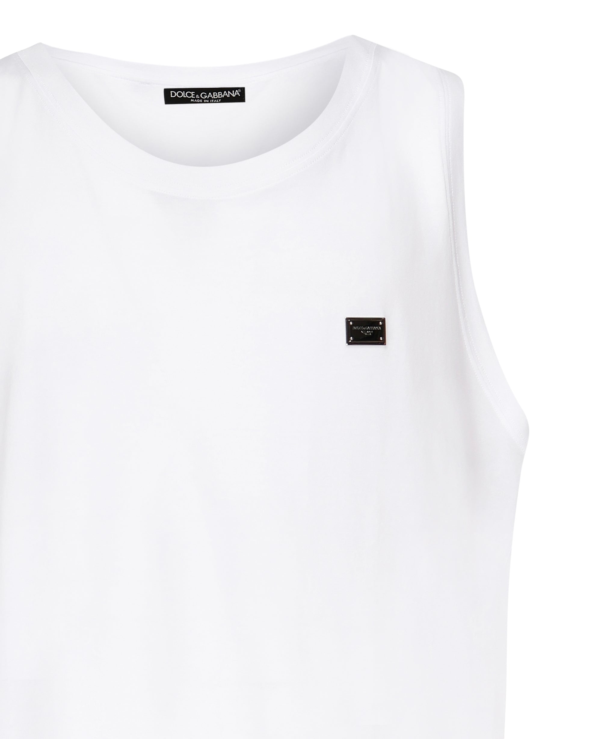 Canotta over con placca logo G8QJ5T G7N7AW0800 DOLCE & GABBANA 