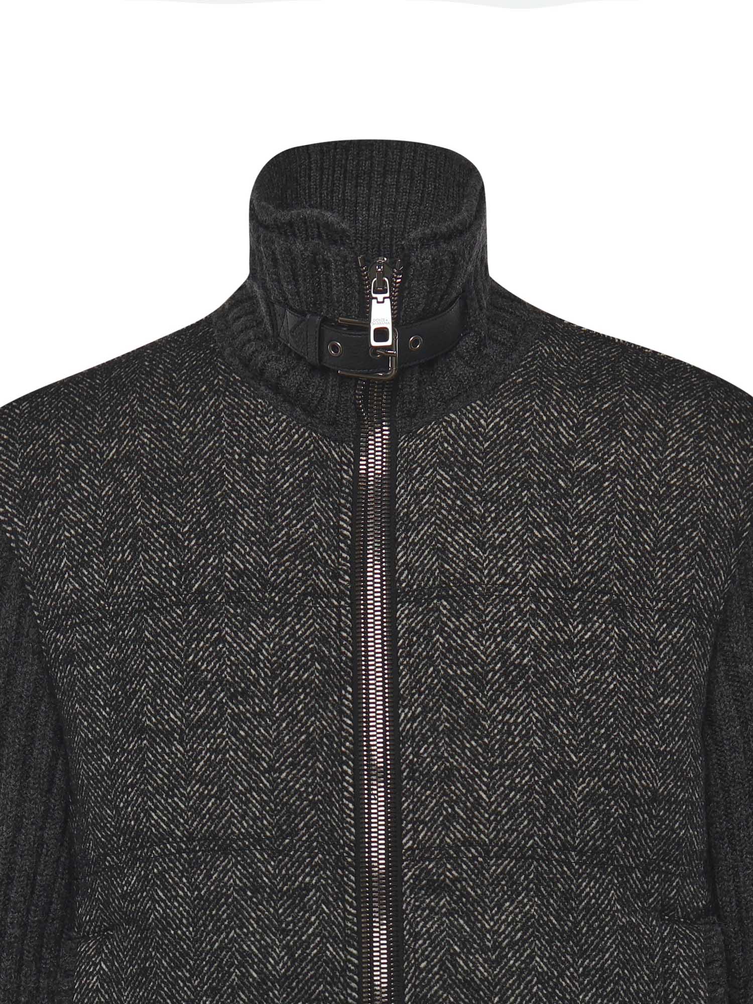 Giubbotto pied-de-poule in maglia G9BVST GJ846N0352 DOLCE & GABBANA 