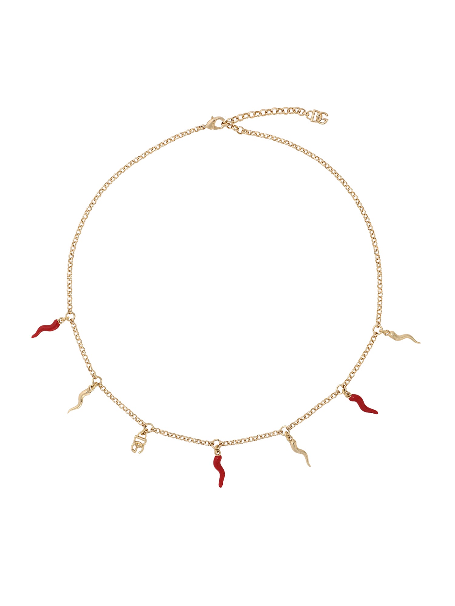 Collana con logo e charms cornetto WNQ6C2 W1111ZOO00 DOLCE & GABBANA 