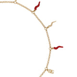 Collana con logo e charms cornetto WNQ6C2 W1111ZOO00 DOLCE & GABBANA 