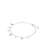Collana con logo e charms cornetto WNQ6C2 W1111ZOO00 DOLCE & GABBANA 