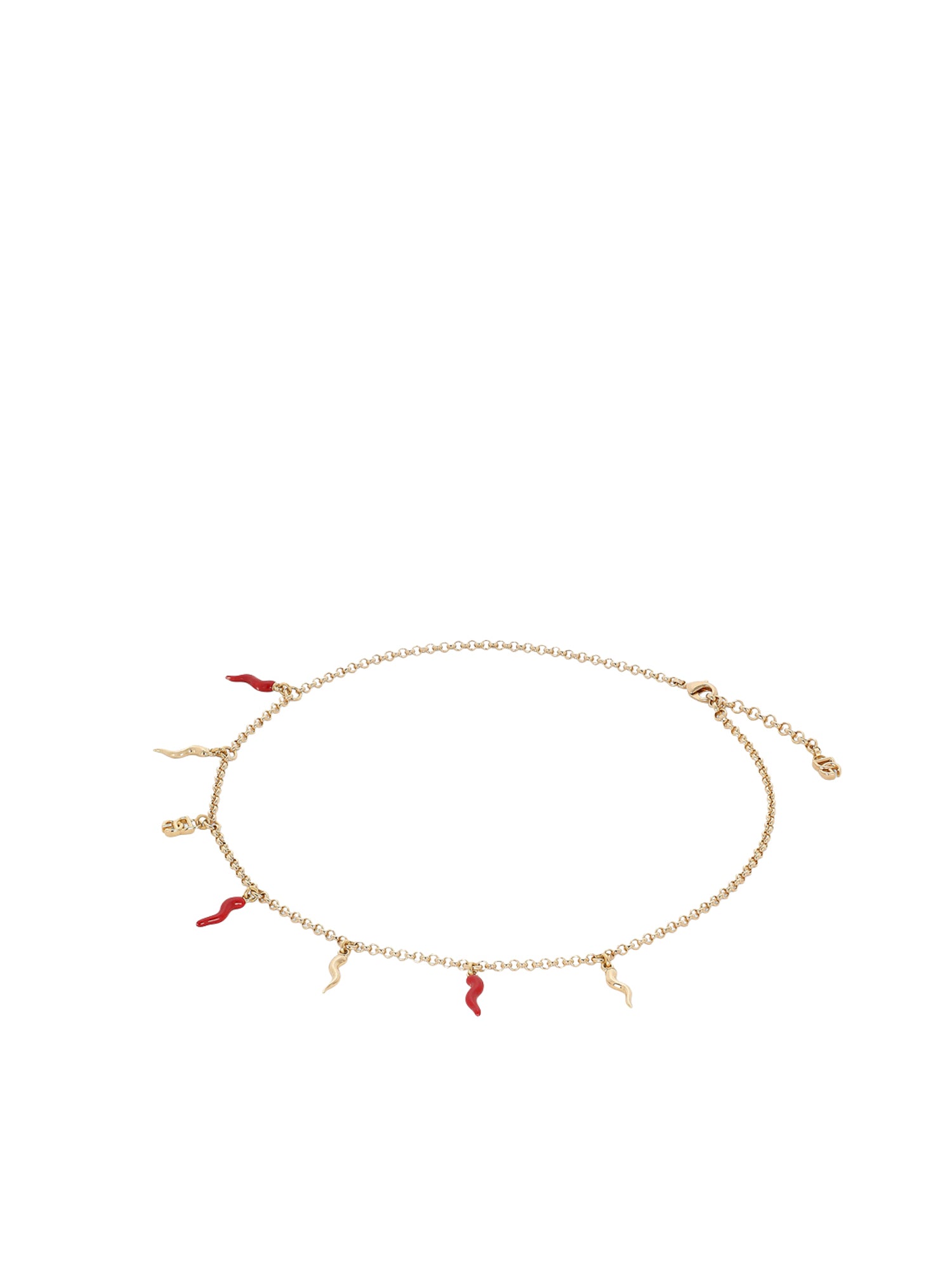 Collana con logo e charms cornetto WNQ6C2 W1111ZOO00 DOLCE & GABBANA 