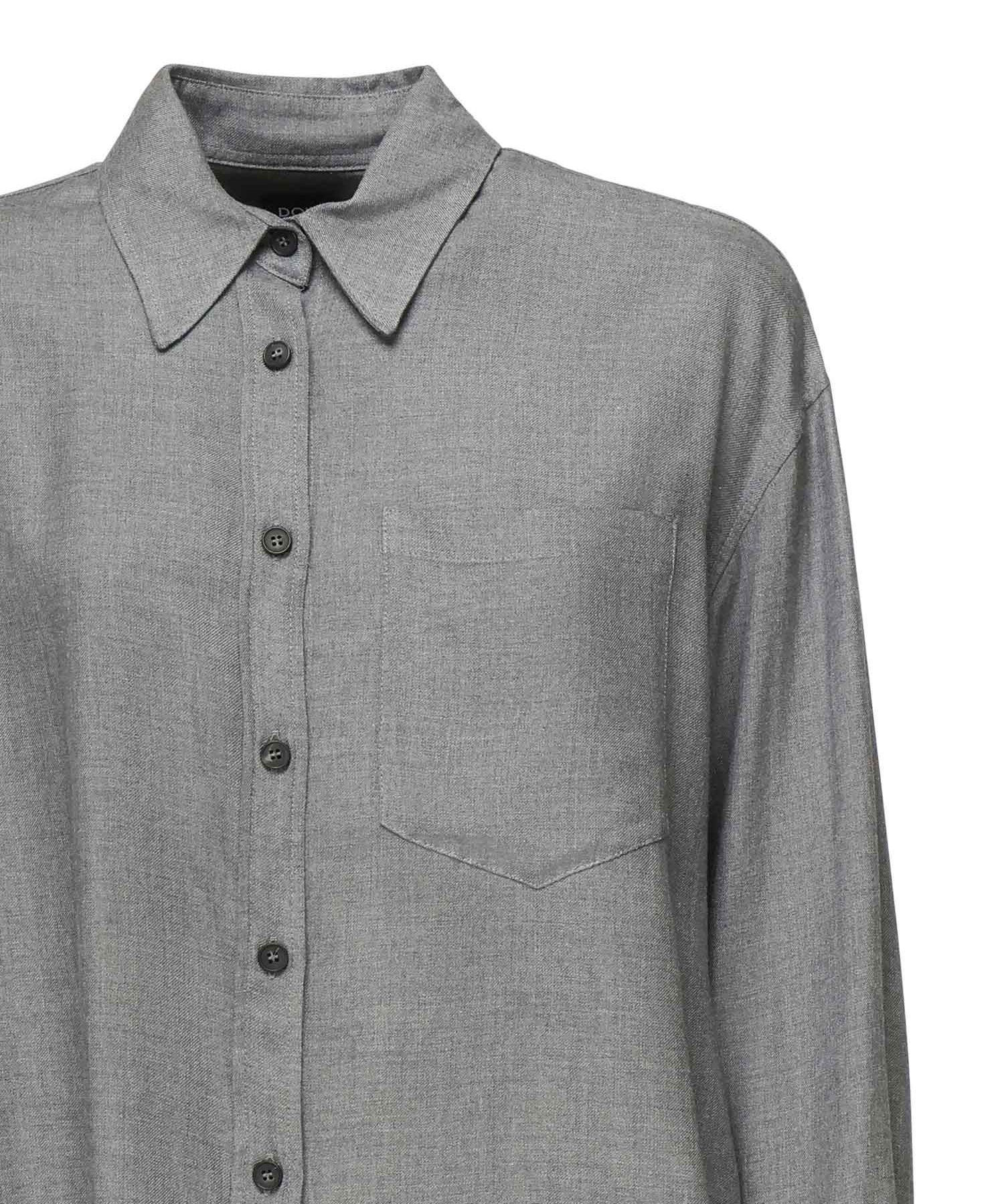Camicia in levantina di viscosa<BR/> DC375 IF0044D002O903 DONDUP 