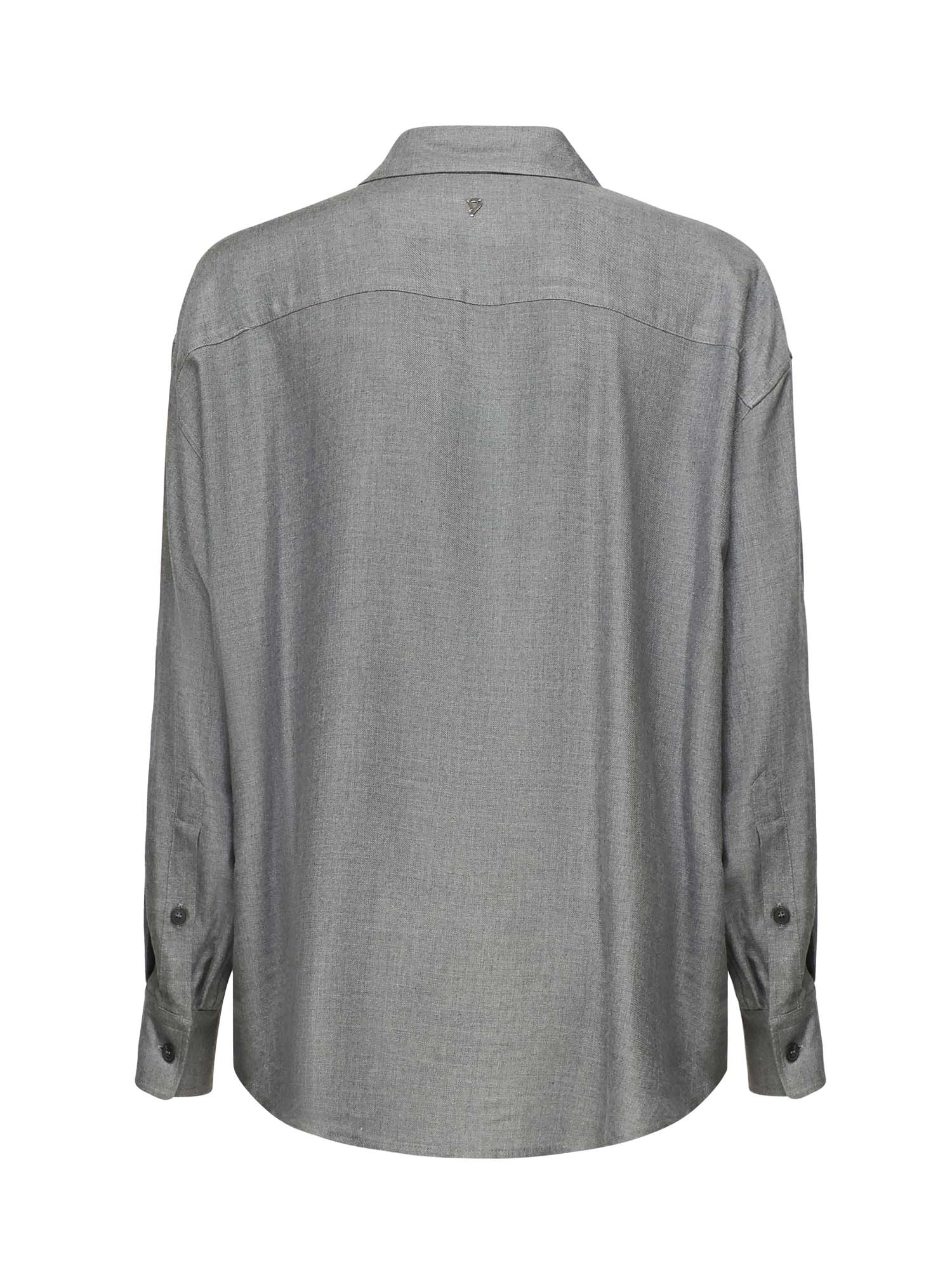 Camicia in levantina di viscosa<BR/> DC375 IF0044D002O903 DONDUP 