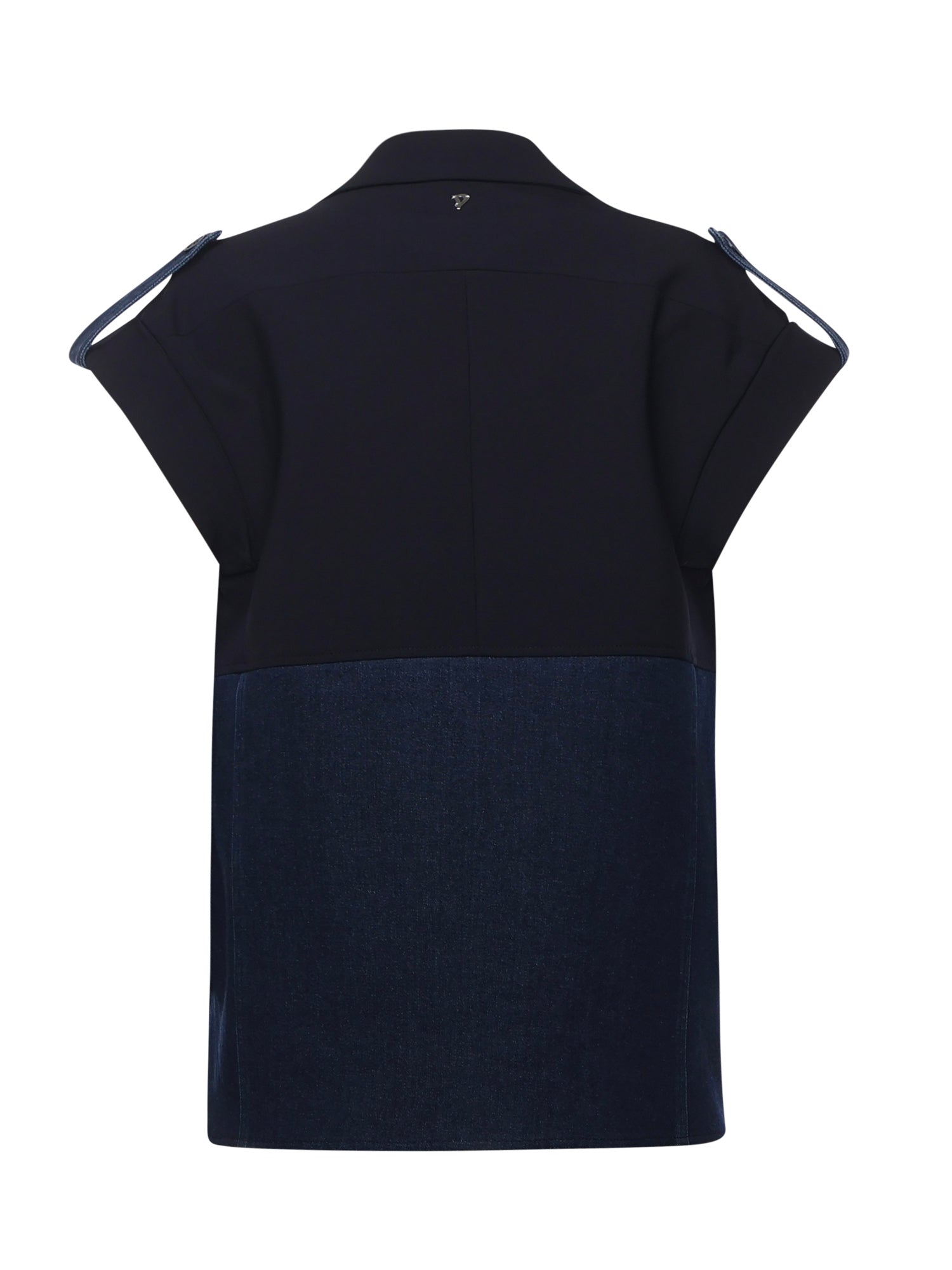 Smanicato monopetto in denim e tela di lana DJ726 DS0345MLQ1800 DONDUP 