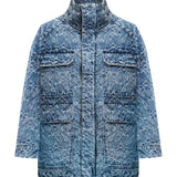 Parka in denim jacquard DJ732 DF0420DLP9800 DONDUP 