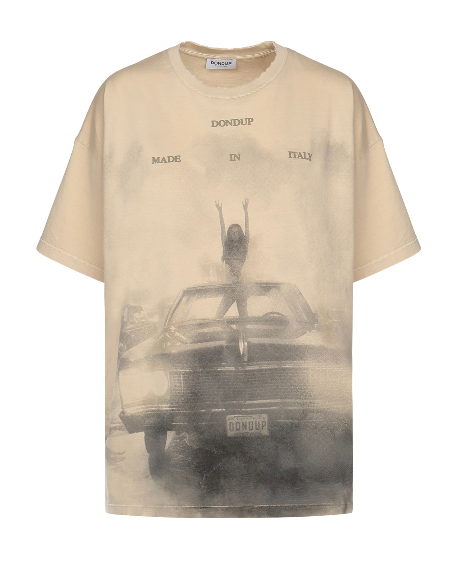 T-shirt con stampa<BR/> DS034 JF0350DLP2010 DONDUP 