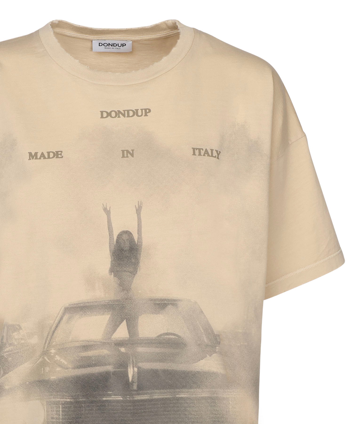 T-shirt con stampa<BR/> DS034 JF0350DLP2010 DONDUP 