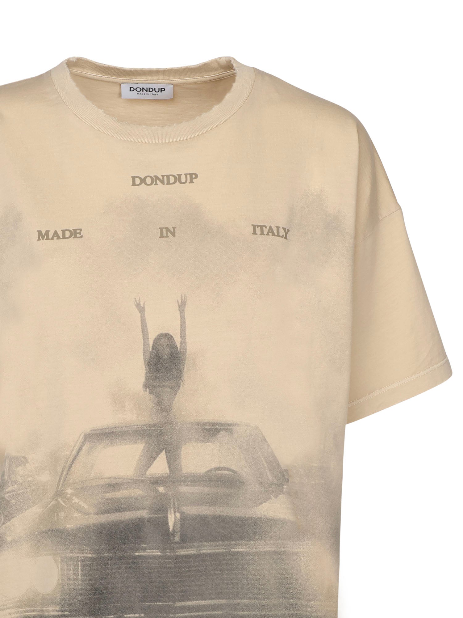 T-shirt con stampa<BR/> DS034 JF0350DLP2010 DONDUP 