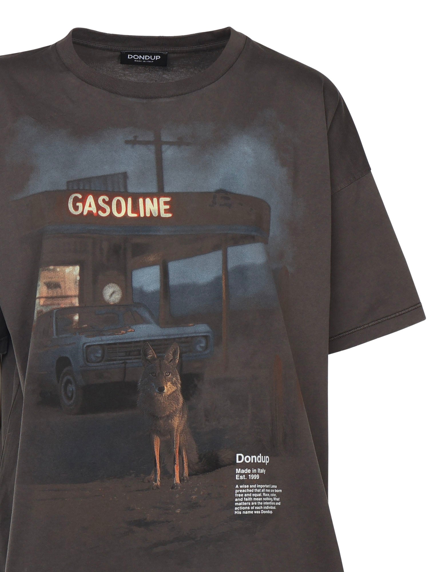 T-shirt con stampa DS034 JF0350DLP3999 DONDUP 