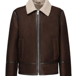 Giubbino con colletto shearling UJ971 PL0639UXXX737 DONDUP 
