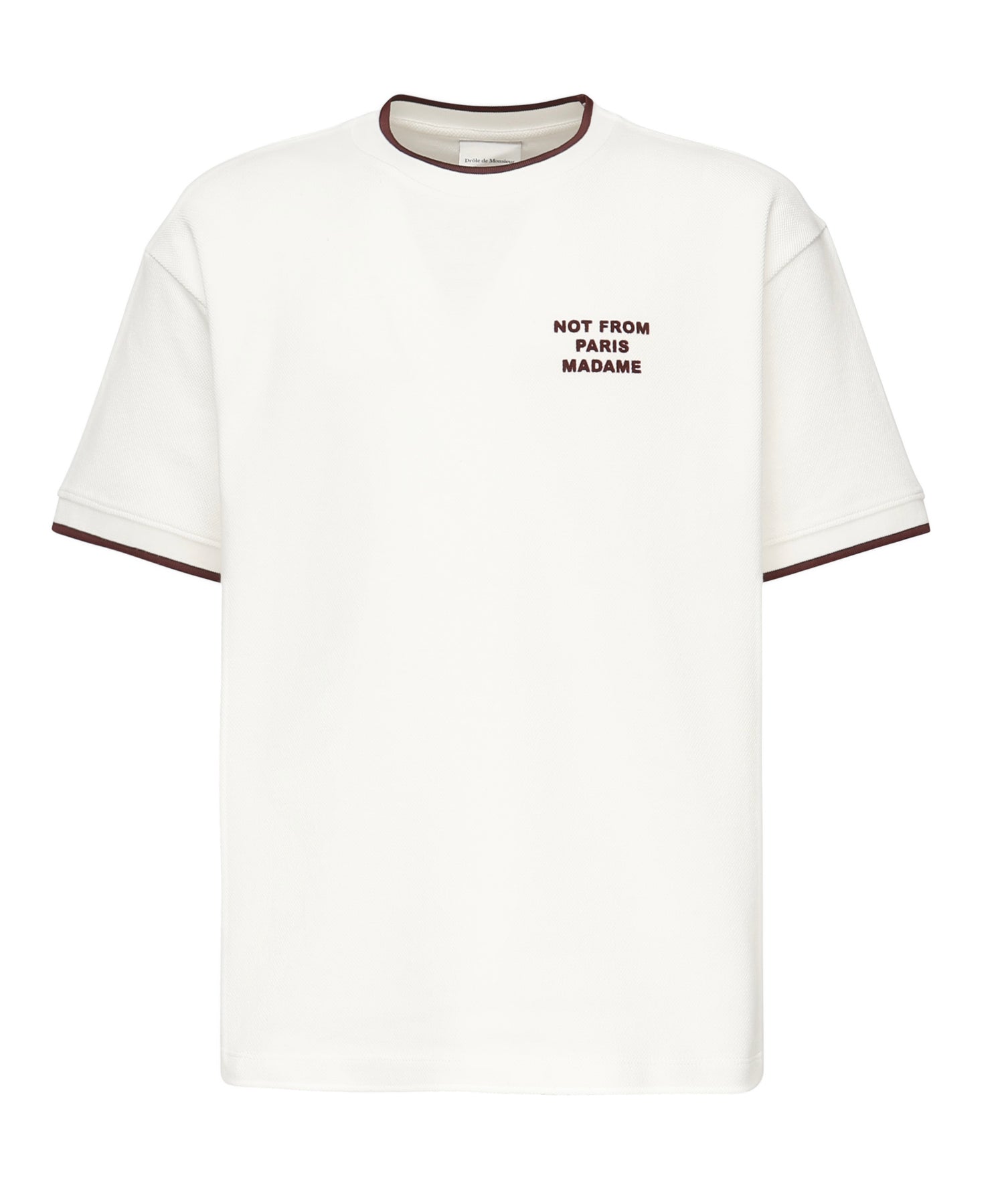 T-shirt Slogan Piqué HTS262CO167 OW Drôle de Monsieur 