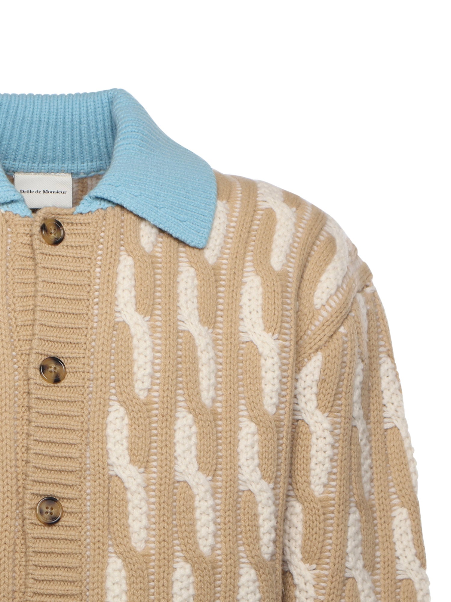 Cardigan "Le Cardigan Torsades" in lana ICA157WO018 OW Drôle de Monsieur 