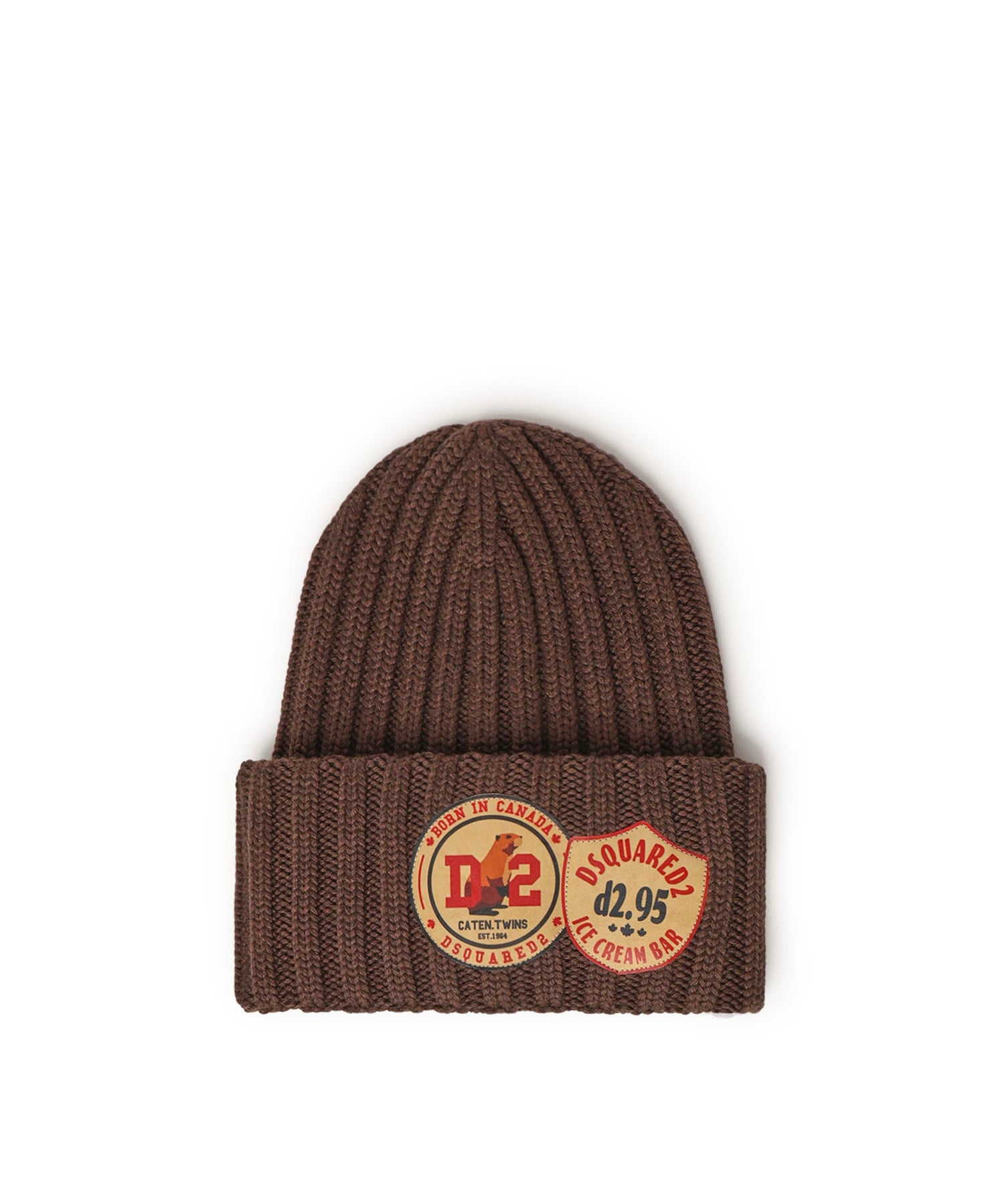 Cappello beanie con logo in lana KNM0202 5080 DSQUARED2 