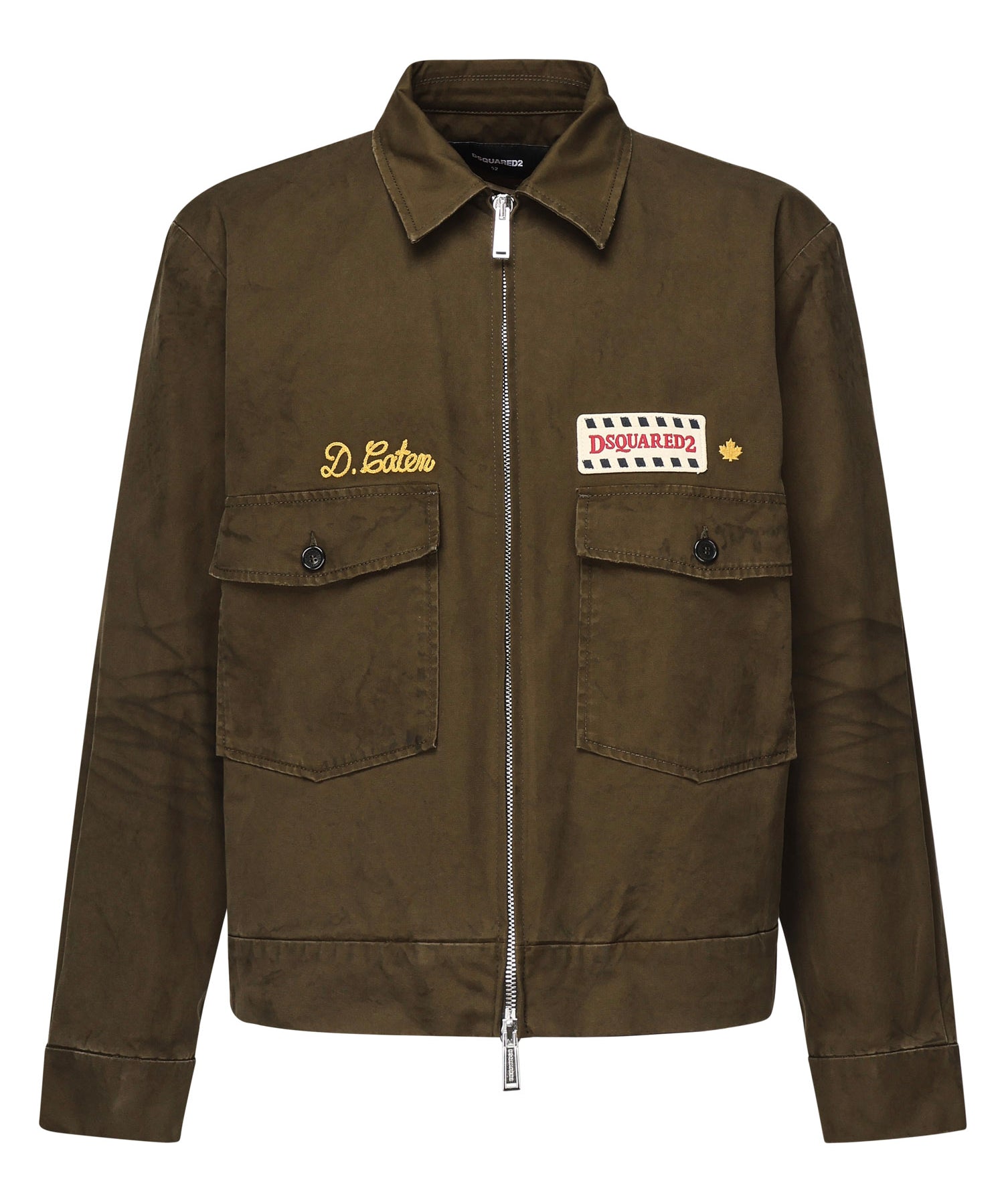 Giacca con zip e logo<BR/> S74AM1581 S41794728 DSQUARED2 
