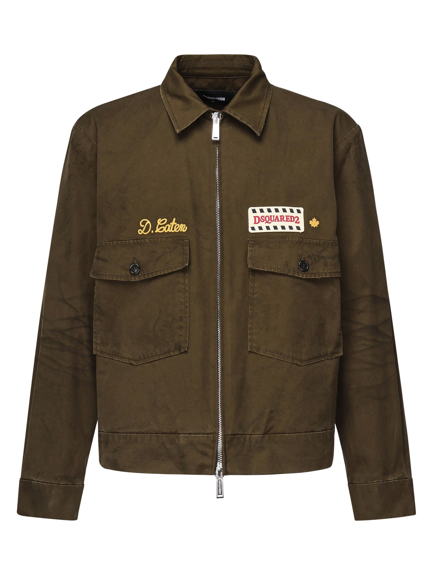 Giacca con zip e logo<BR/> S74AM1581 S41794728 DSQUARED2 