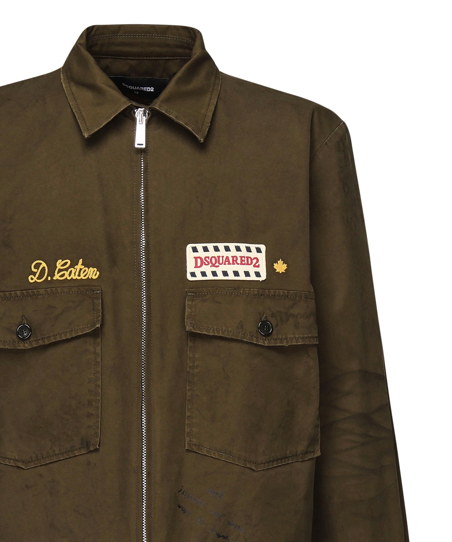 Giacca con zip e logo<BR/> S74AM1581 S41794728 DSQUARED2 