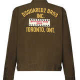 Giacca con zip e logo<BR/> S74AM1581 S41794728 DSQUARED2 