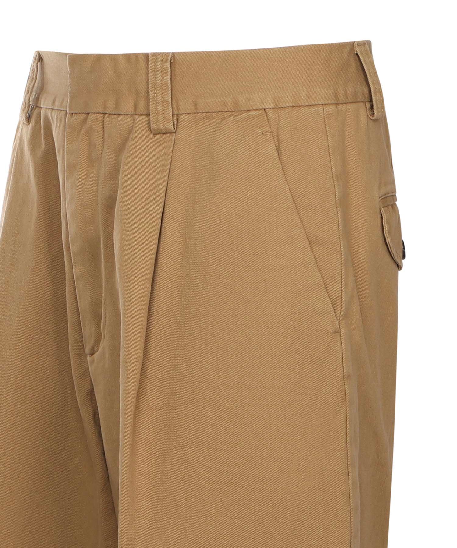 Pantaloni in cotone con pinces S74KB1062 D35264131 DSQUARED2 