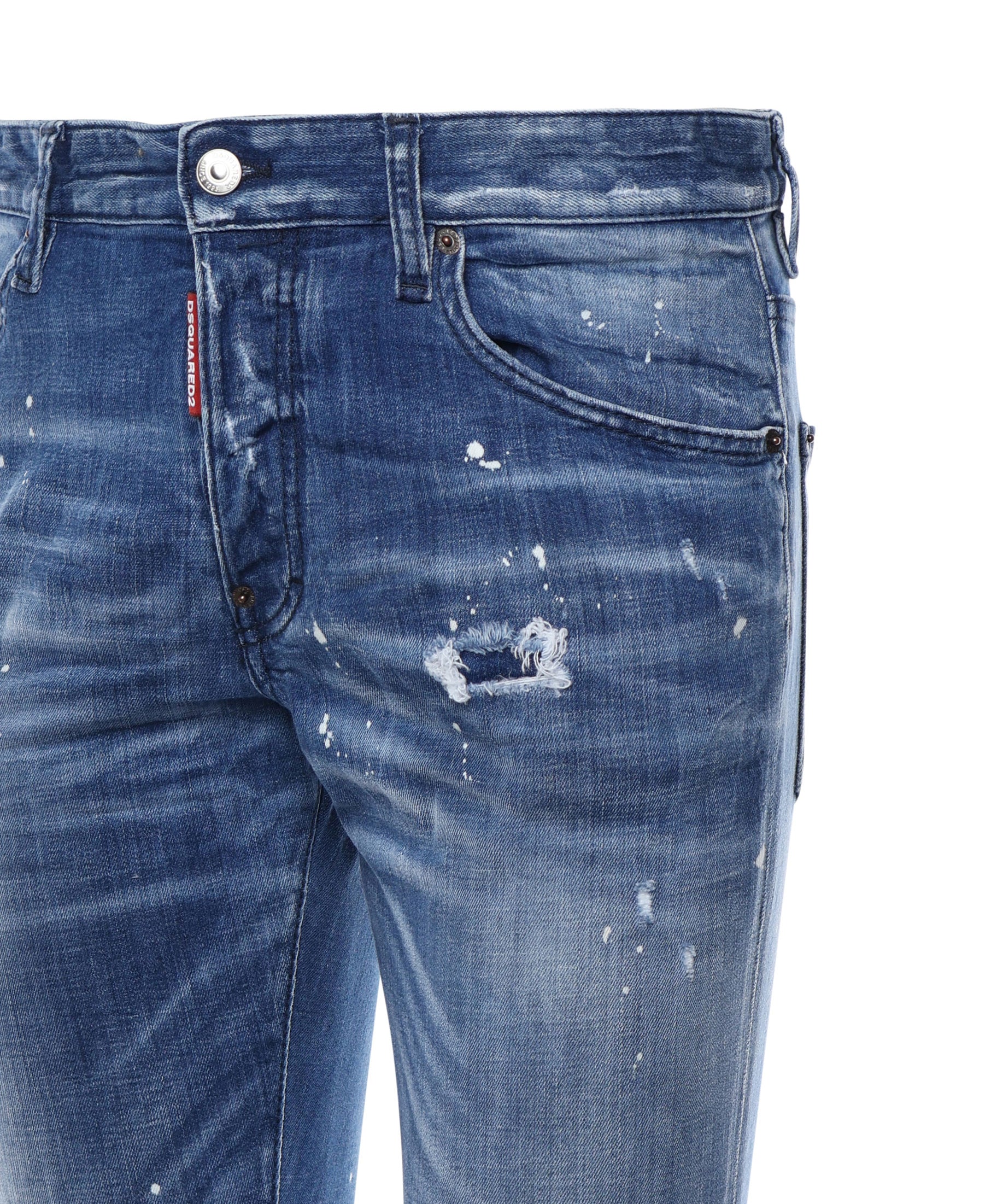 Jeans slim con effetto vissuto S74LB1642 S30342470 DSQUARED2 