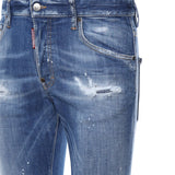 Pantaloni affusolati effetto vissuto S74LB1675 S30872470 DSQUARED2 