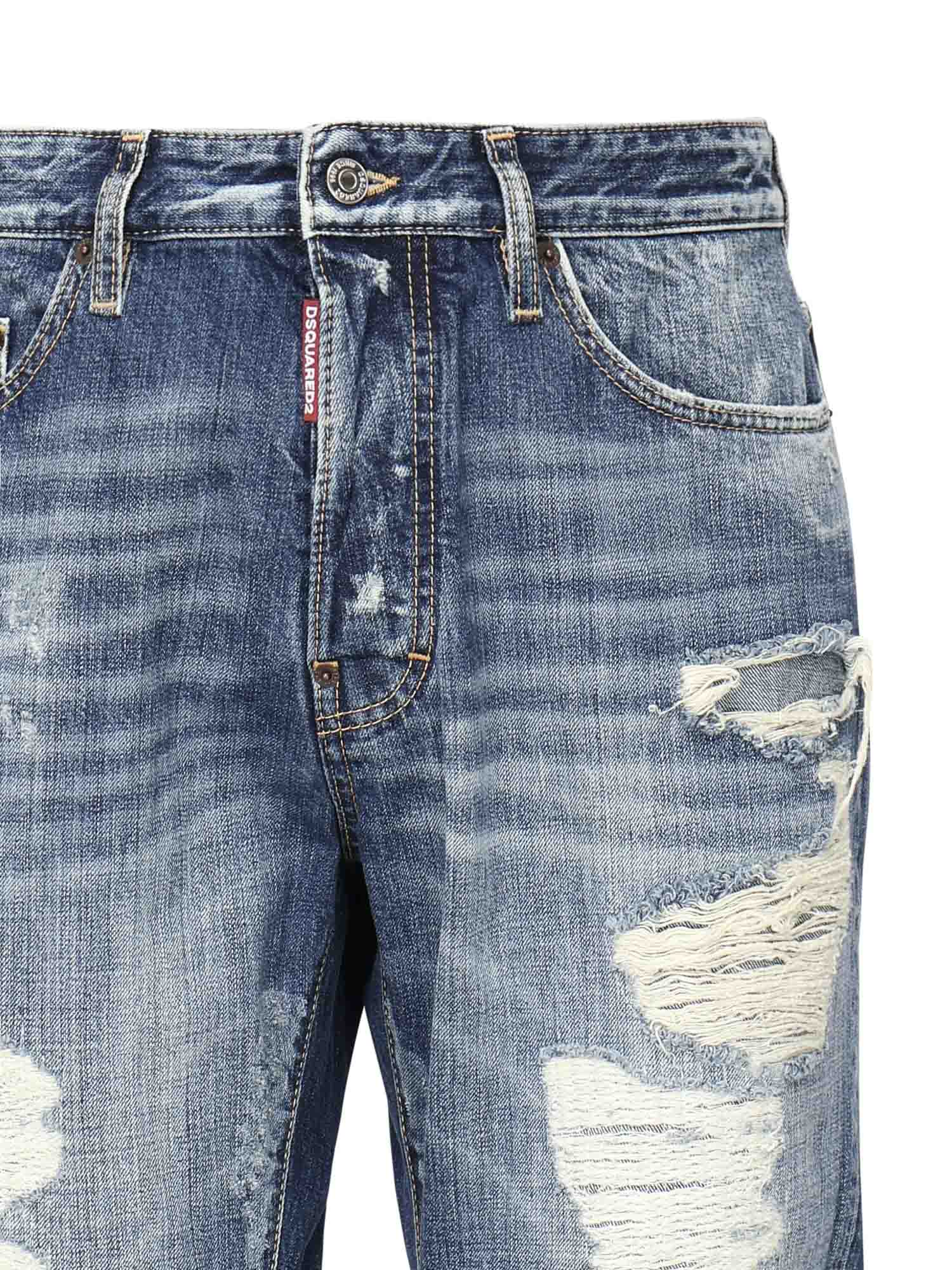 Jeans Fraded Wash Bro<BR/> S74LB1752 D30011470 DSQUARED2 