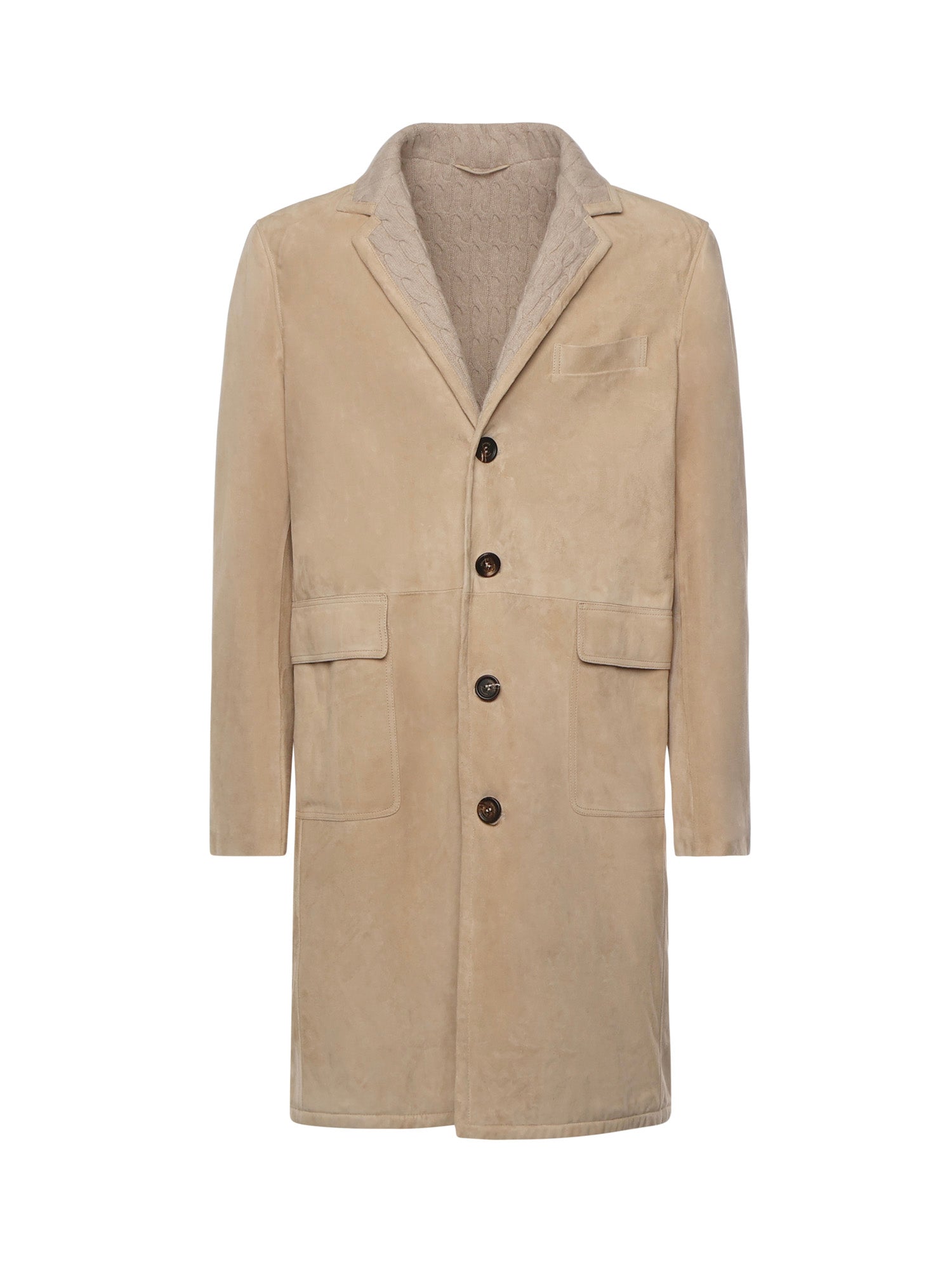 Cappotto in pelle scamosciata L75CAPL01PEL0L002 02 ELEVENTY 