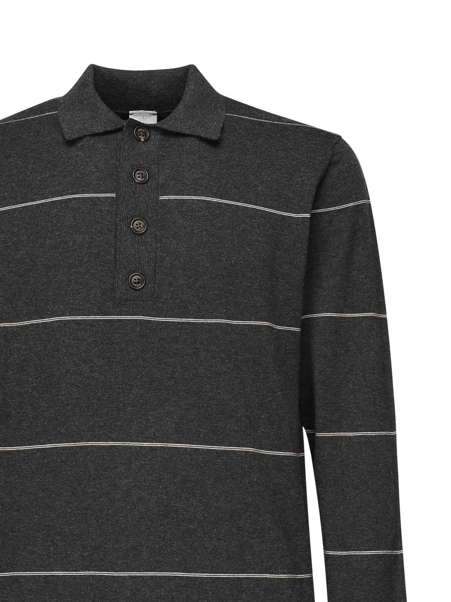 Polo maniche lunghe a righe L76POLL12MAG0L031 22-02 ELEVENTY 