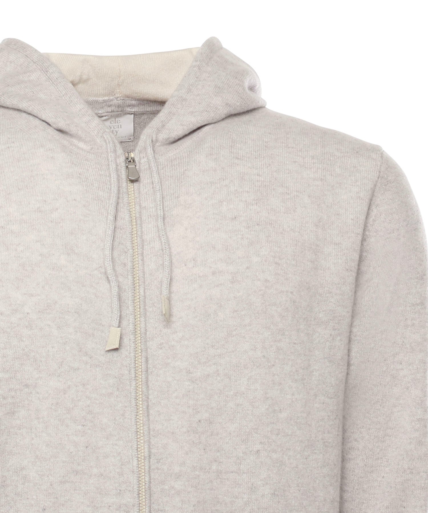 Felpa con cappuccio e zip in cashmere X76MAGK33MAG0K019 13-02 ELEVENTY 