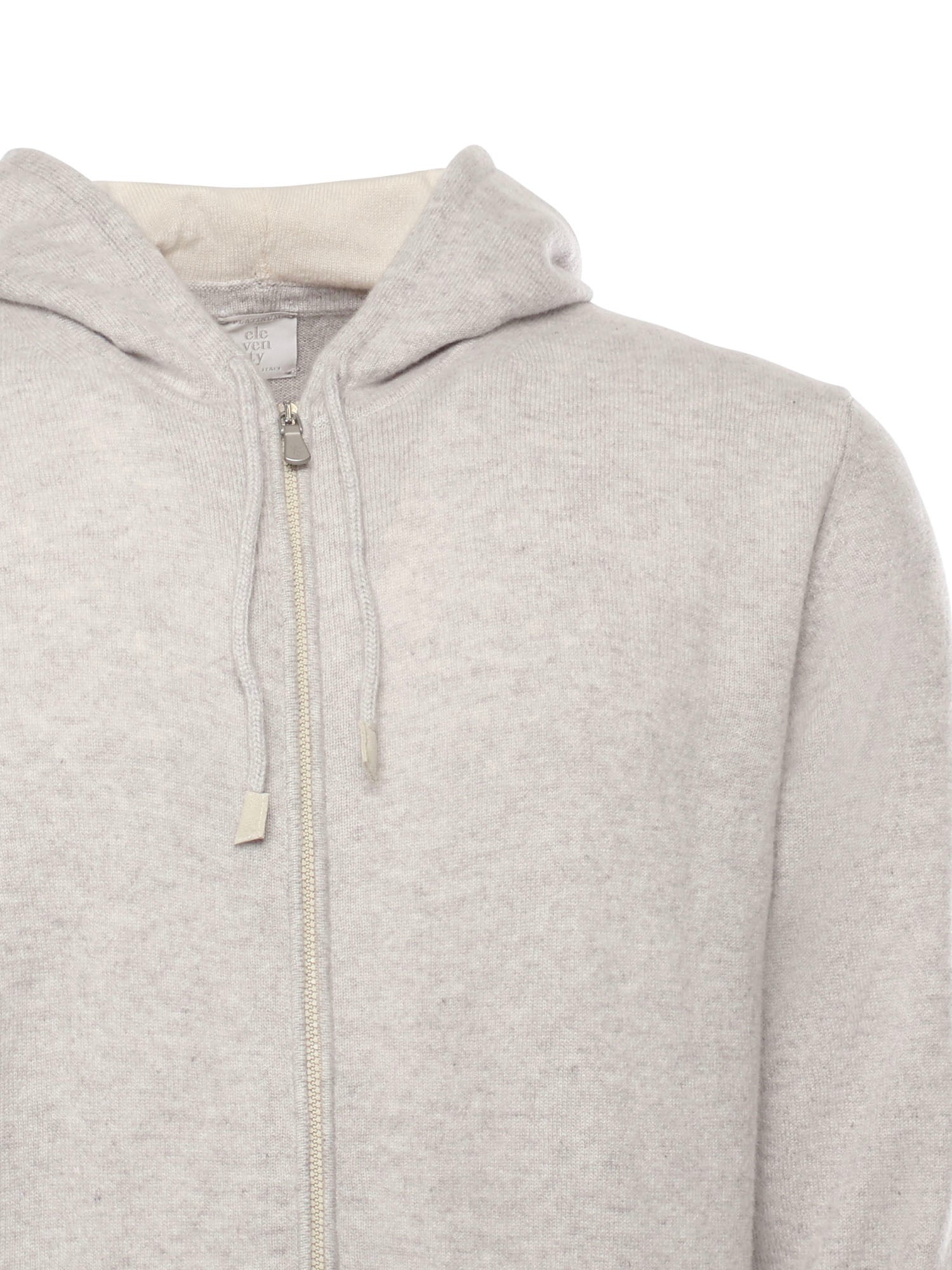 Felpa con cappuccio e zip in cashmere X76MAGK33MAG0K019 13-02 ELEVENTY 