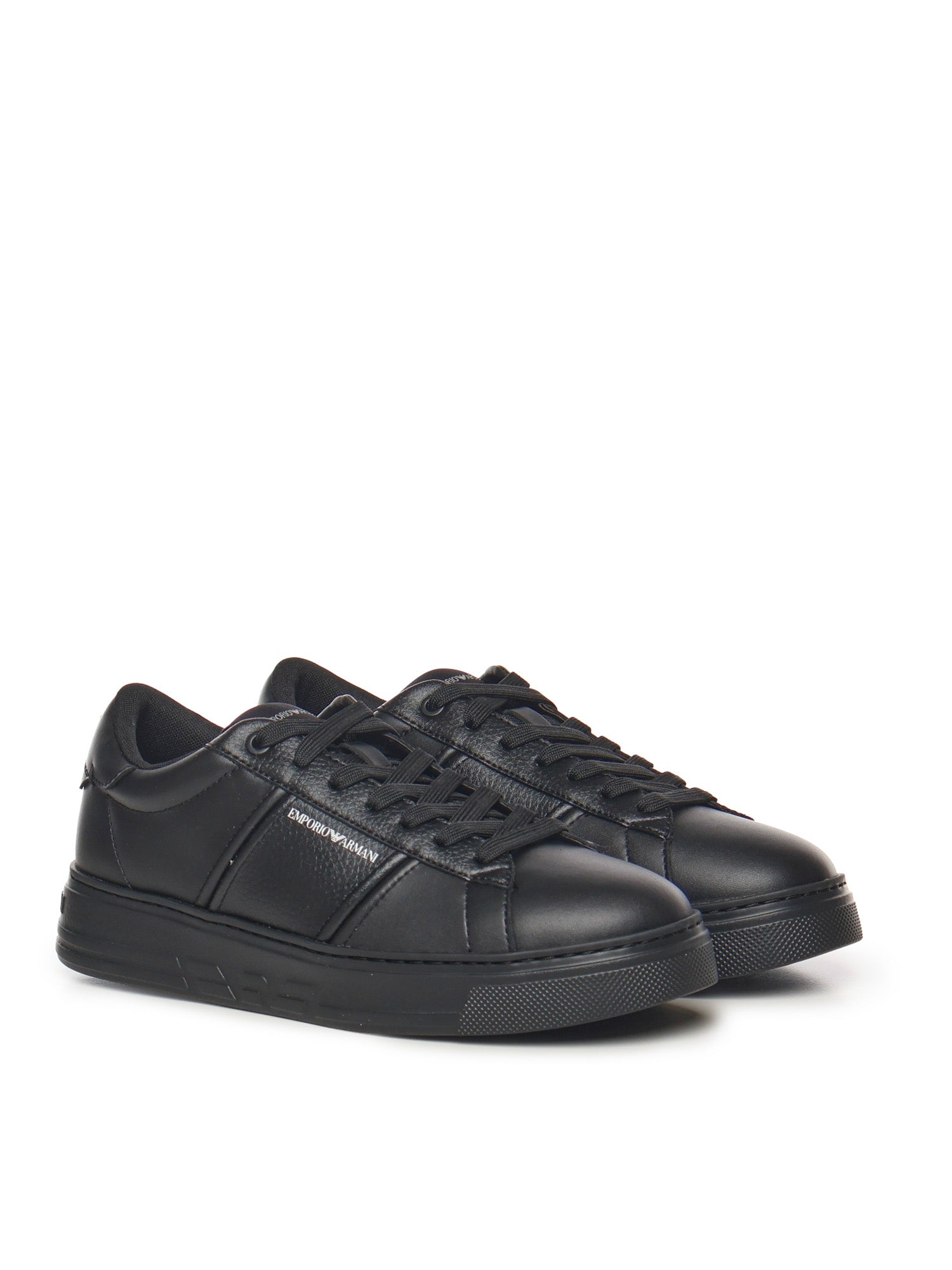 Sneaker in pelle con banda a contrasto EM003701 AF18017MC005 EMPORIO ARMANI 