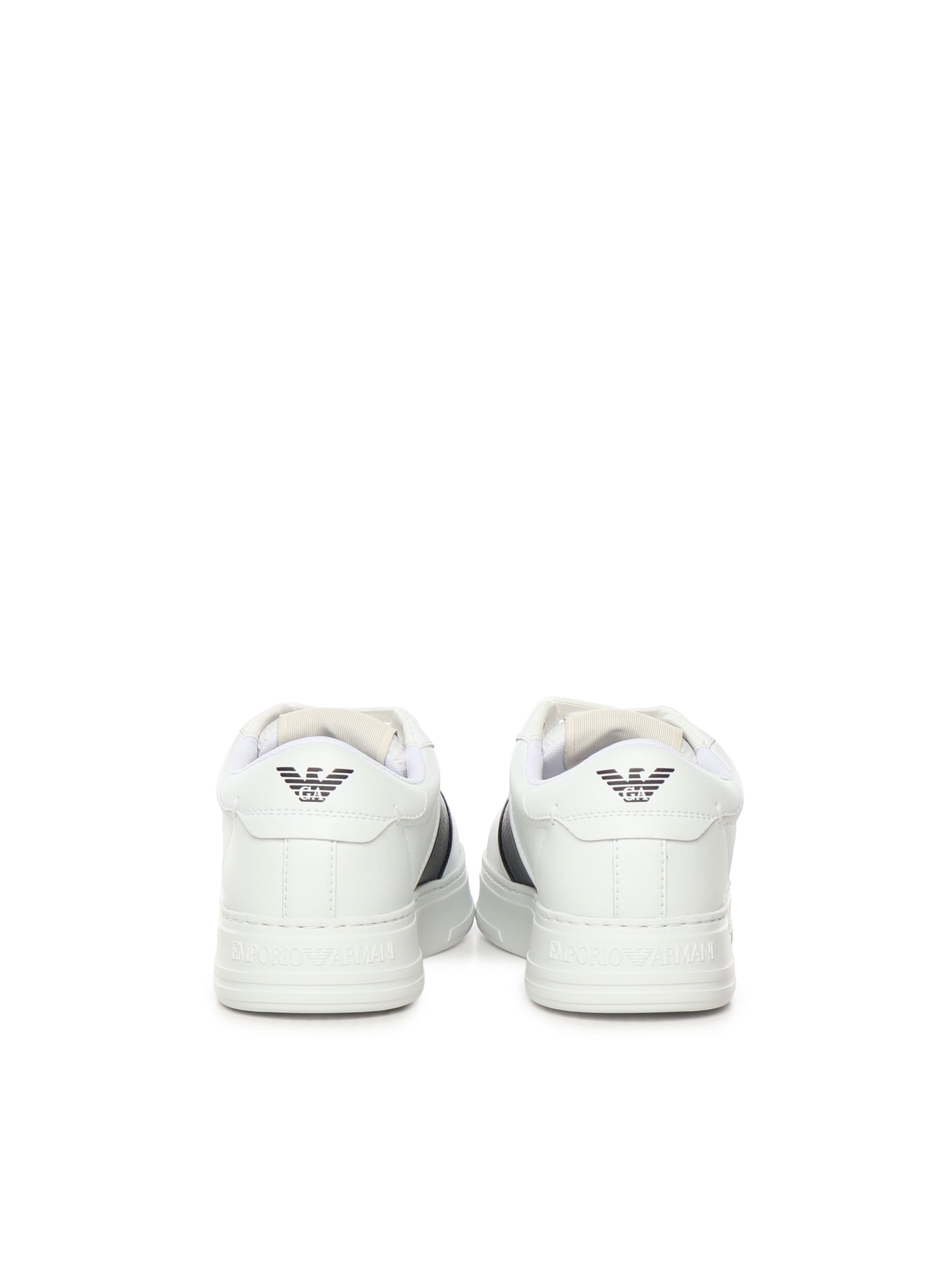 Sneaker in pelle con banda a contrasto EM003701 AF18017MZ021 EMPORIO ARMANI 