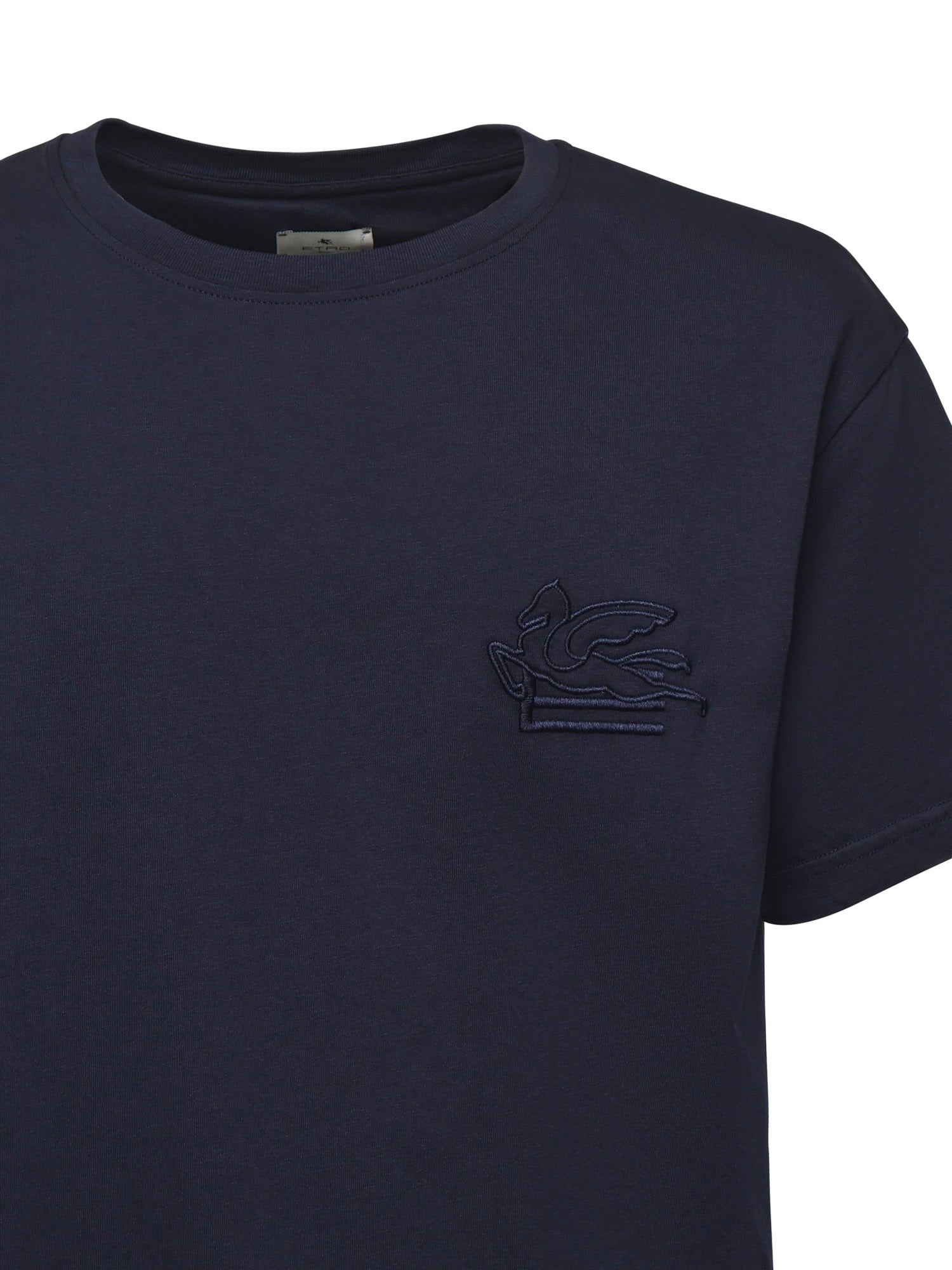 T-shirt in cotone con ricamo Pegaso MRMA0007 AR233B0065 ETRO 