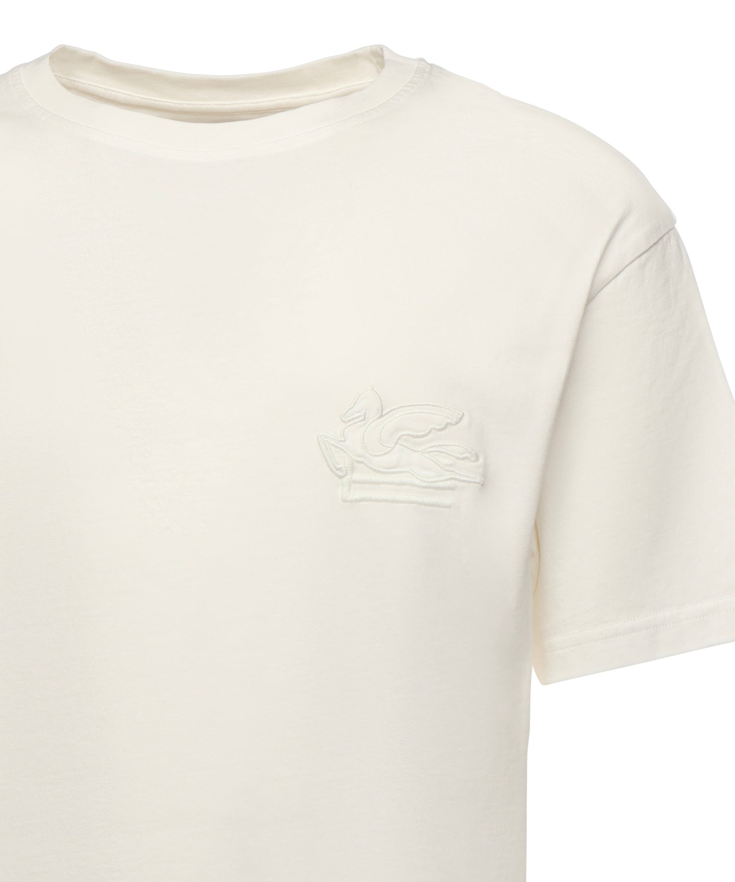 T-shirt in cotone con ricamo Pegaso MRMA0007 AR233W0800 ETRO 