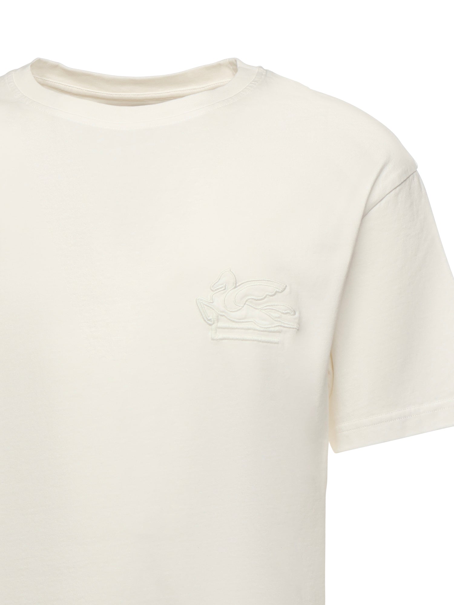 T-shirt in cotone con ricamo Pegaso MRMA0007 AR233W0800 ETRO 