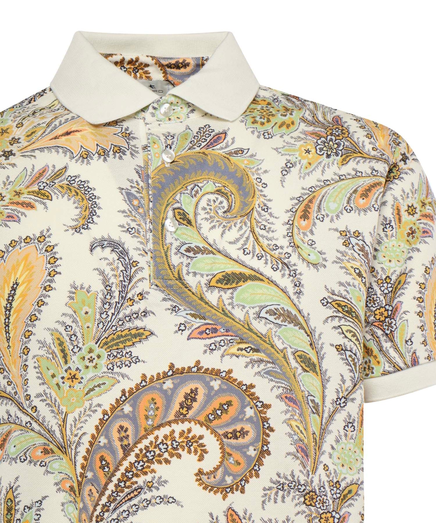Polo in cotone paisley floreale MRMD0004 AK930X0800 ETRO 