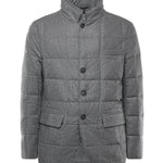 Piumino corto in flanella di lana cardata NAM45510210WGZ B605 FAY 