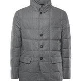 Piumino corto in flanella di lana cardata NAM45510210WGZ B605 FAY 