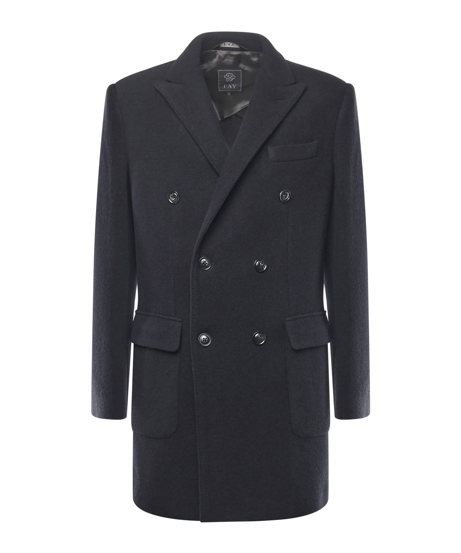 Cappotto doppiopetto in jersey di lana NAM5151018JXLQ U808 FAY 