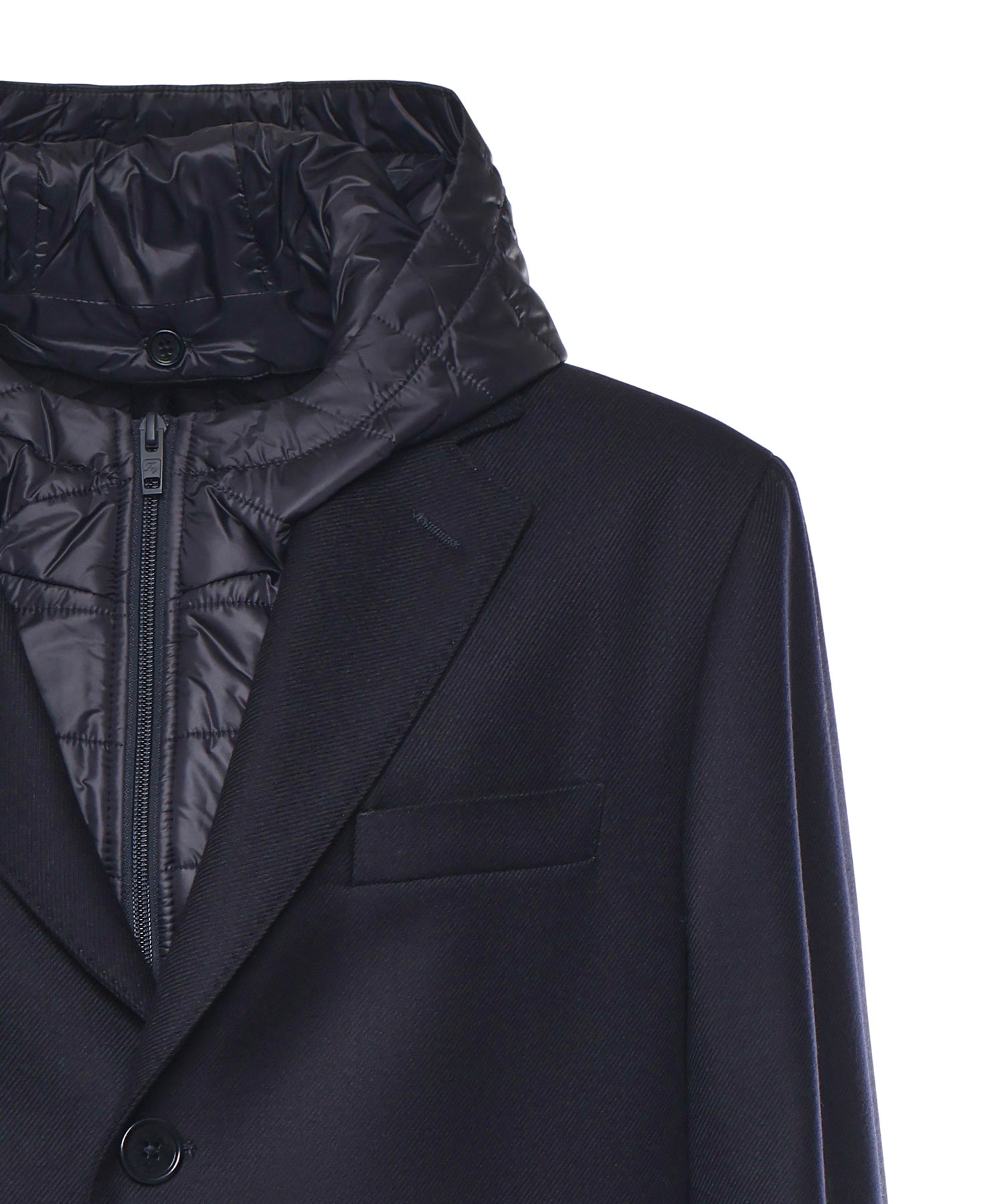 Cappotto monopetto con cappuccio NAM59410540 SBFU808 FAY 