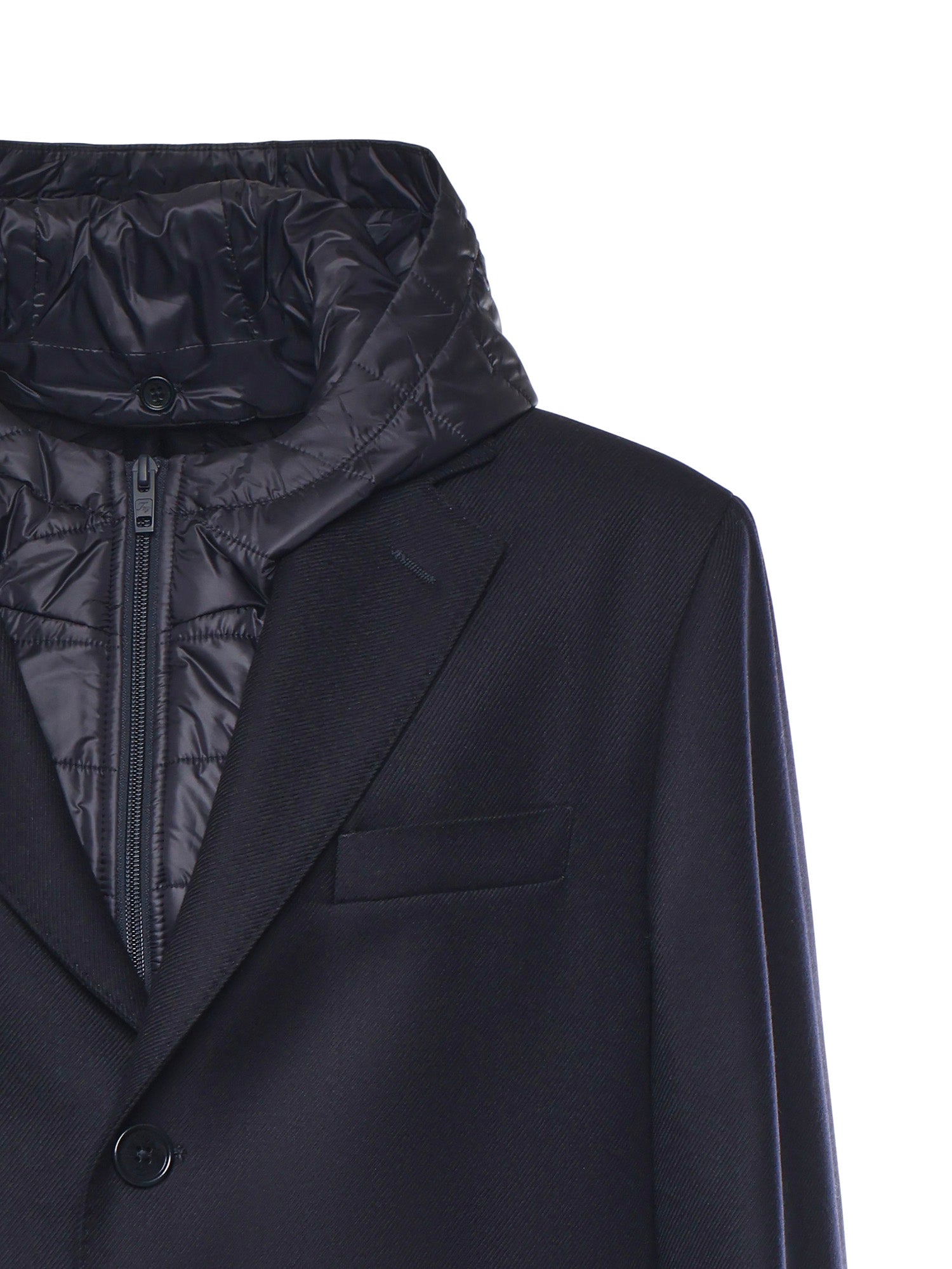 Cappotto monopetto con cappuccio NAM59410540 SBFU808 FAY 